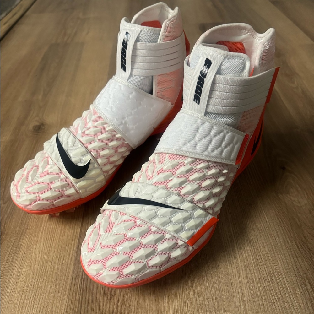 Nike Force Savage Elite TD 2 P Football Cleats Orange White Men’s 16 BV3962-101